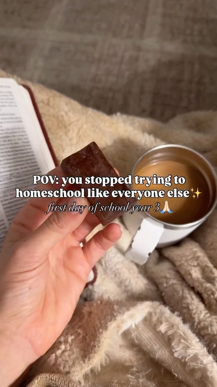 When I first started homeschooling, I thought I had to have it ALL together😅

I was desperate for the perfect routine, so I read the books, researched everything, and obsessively compared what everyone else was doing & honestly, I ended up more overwhelmed than when I started.

The biggest thing I’ve learned is that you have to find what works for YOUR family & YOUR kids🤎 Every family, every child, and every season looks different. That doesn’t mean you can’t gain incredible wisdom & tips from other people though because I’ve learned SO much from other mamas!

I thought homeschooling would look like tea parties & very aesthetic… but I have 4 boys😂 Ours looks a whole lot more like getting outside, working in the garden, checking on the chickens, & finding ways to let them MOVE as much as possible.

It’s not always easy, but it is so worth it. And we truly believe this is what the Lord has called our family to do & I’m so so grateful we’re able to do it🙏🏻

And if you want the links to all of my daily go-to’s + our discount codes, comment “LINKS” and I’ll send them your way!🥰

Here’s a little peek at what our mornings will mostly look like (& obviously it won’t be the same everyday!)

1. Wake up + @goodbeauty__ skincare ✨
2. Water, @purity_coffee, a homemade @equipfoods protein bar, @lumeboxpro red light + Bible 📖
3. Workout with a little buddy 🏋🏻‍♀️
4. Check on the garden + chickens 🐓
5. Breakfast- sourdough chocolate chip pancakes for the boys 🥞
6. Unload the dishwasher + morning chores 🍽️
7. Start school, take a mid-morning outside break, finish school + another coffee for me ☕️
8. Lunch, toddler nap + rest time for everyone 💤