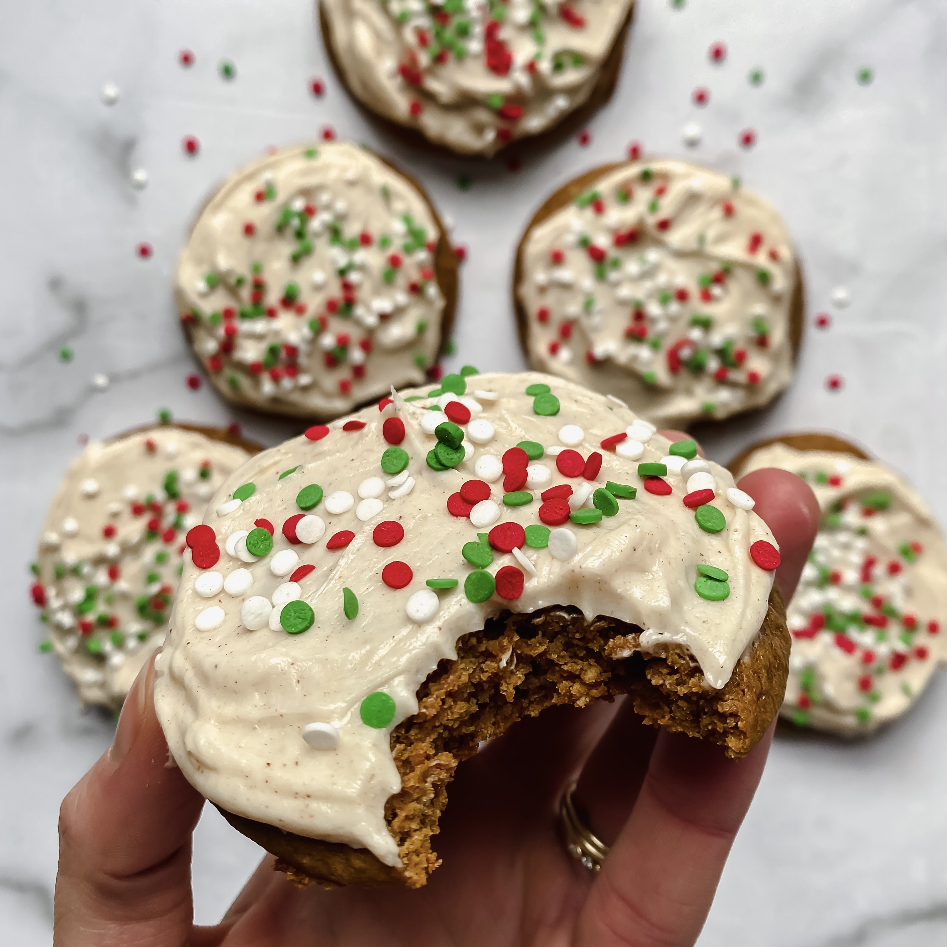 Gingerbread Cookies with Cream Cheese Frosting - Daddio's Kitchen