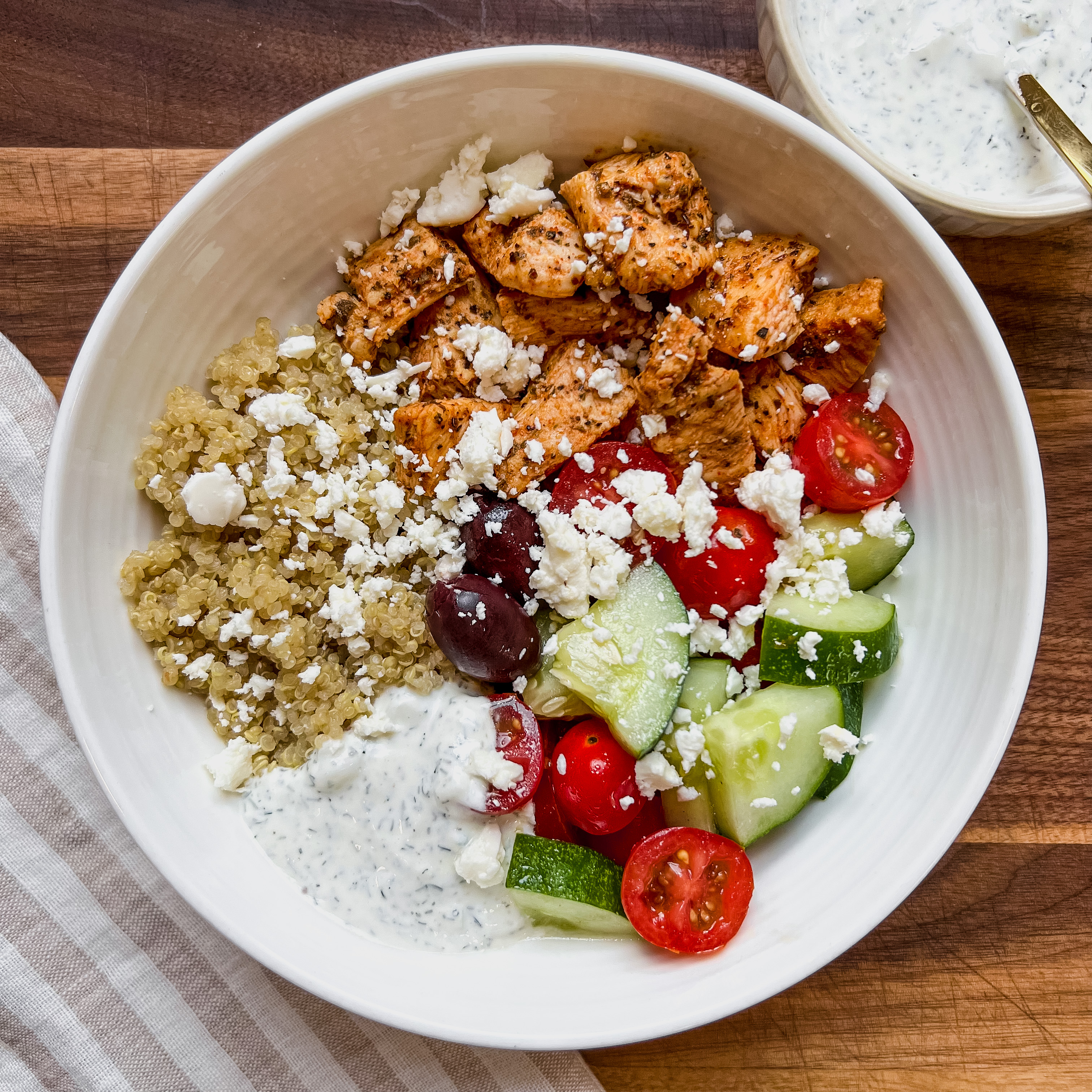 Mediterranean Greek Chicken Bowls (Meal Prep) - Live Simply